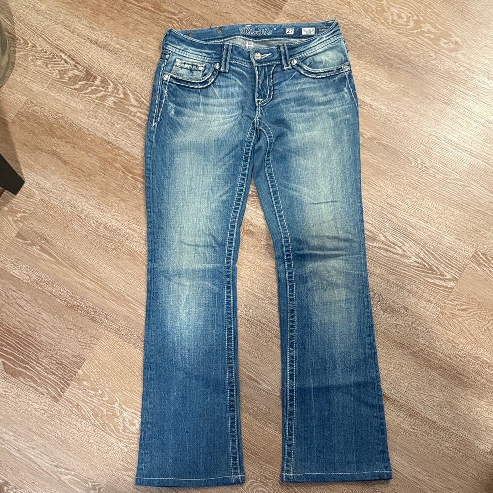 Miss Me Women's Faded Blue Boot Cut Jeans